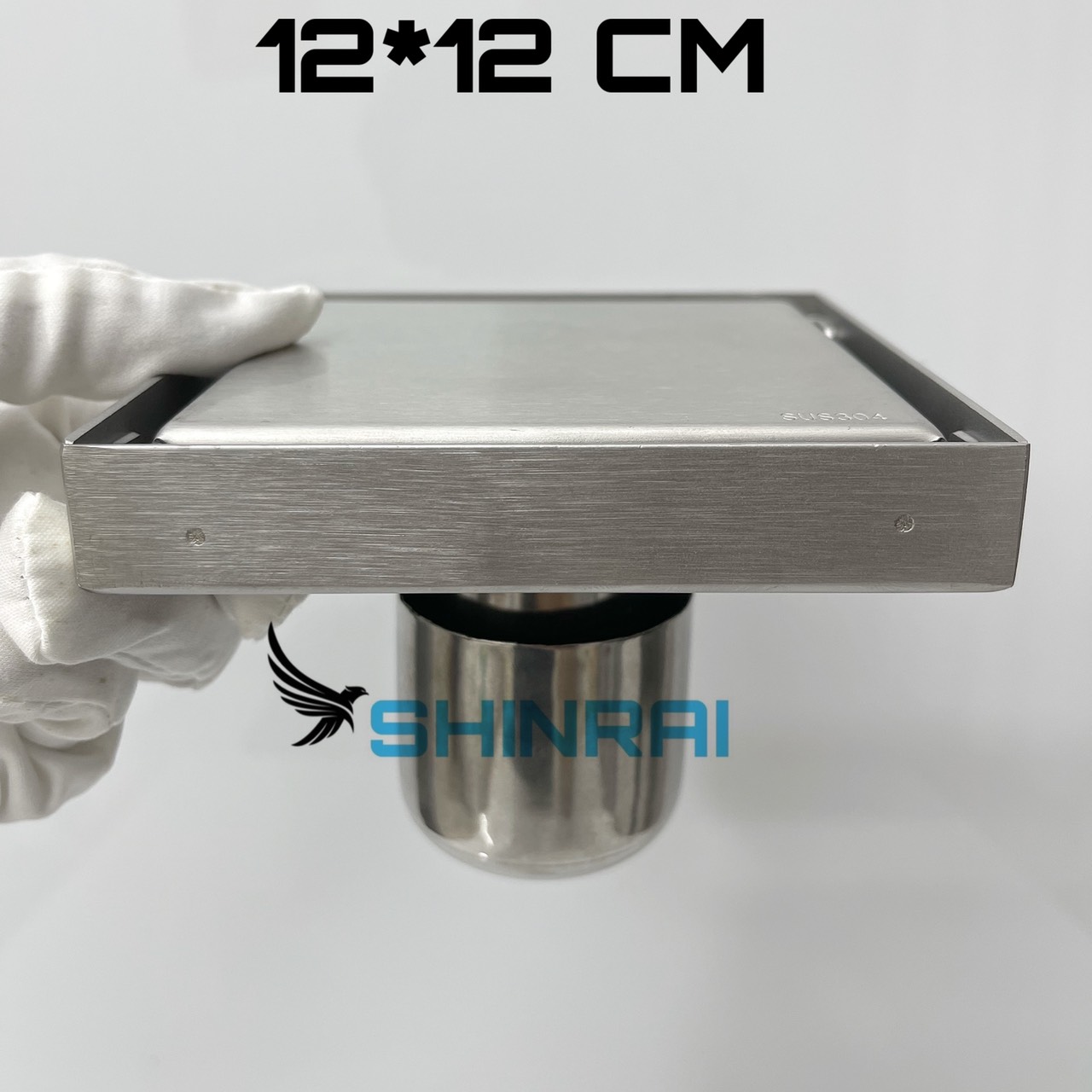 (15*15 - Sus304 Stainless Steel Solid Panel Neo-Classical) Floor Drain Funnel, Bathroom Drainage Station Anti-Odor, Anti-Insect - 3