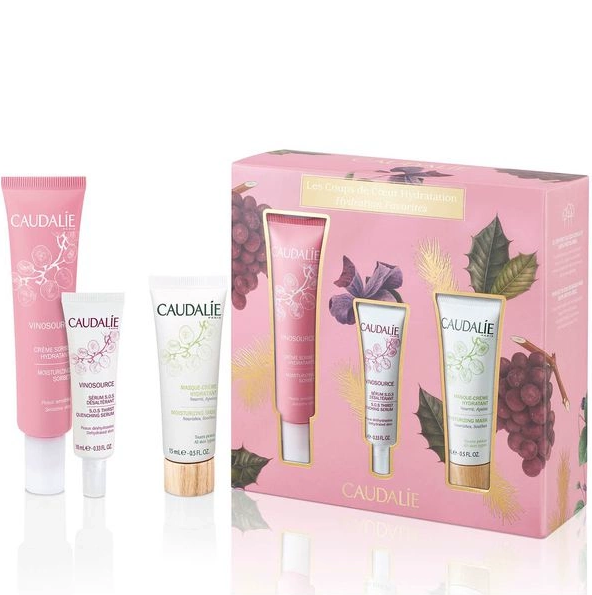 + quà tặng Bộ dưỡng ẩm 3 sản phẩm Caudalie Vinosource les coup de Coeur Elixir Pháp, dưỡng ẩm và cấp nước cho da, chống lão hóa và dưỡng trắng da mịn màng.