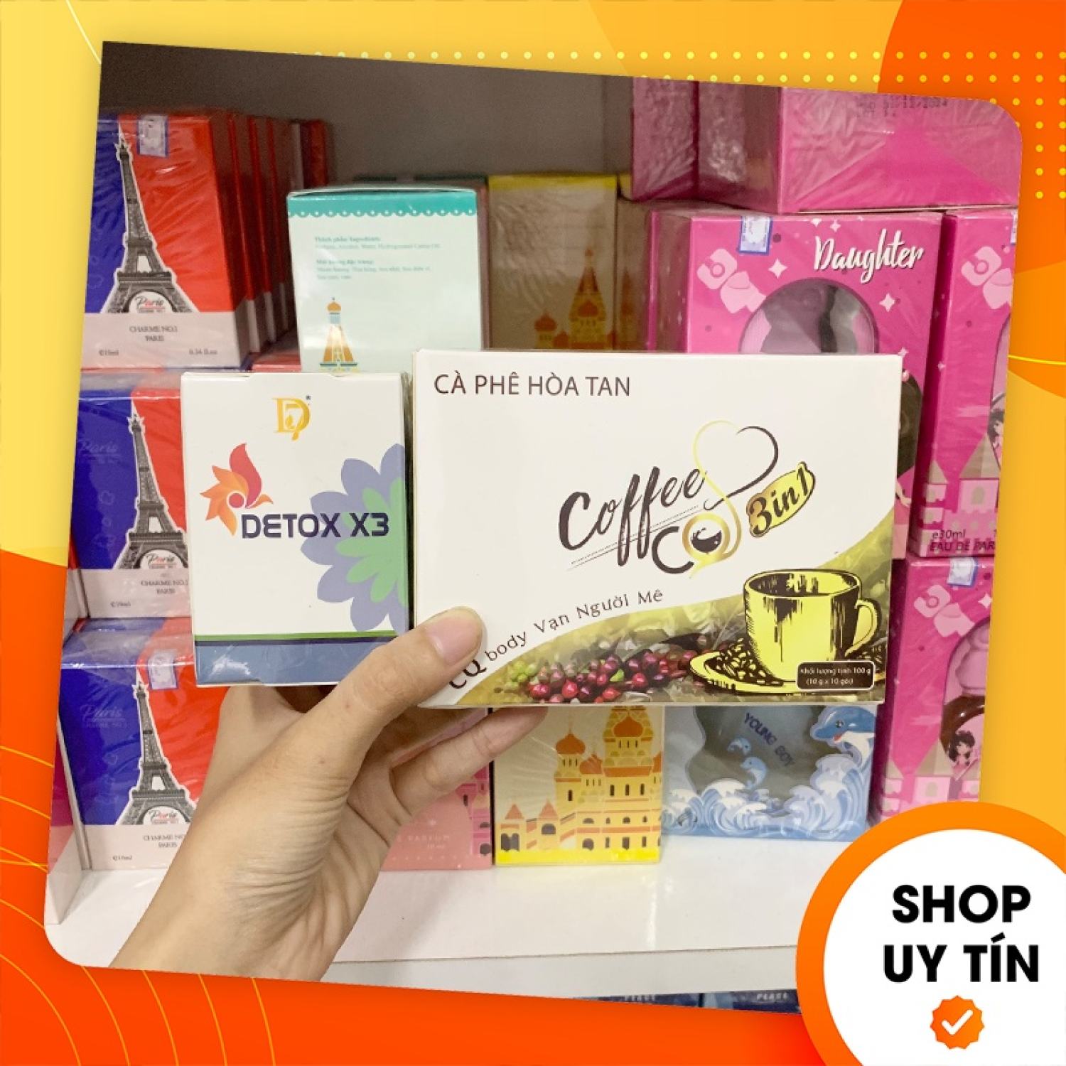Combo cafe cq 3in1d7 chanel châu + viên uống detox x3 chanel châu
