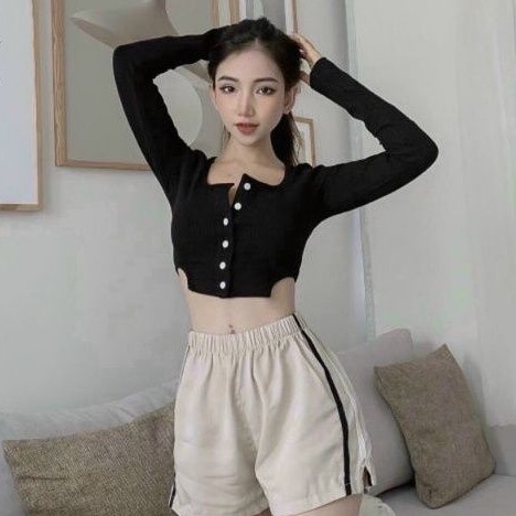 Áo croptop kiểu nút càikl6