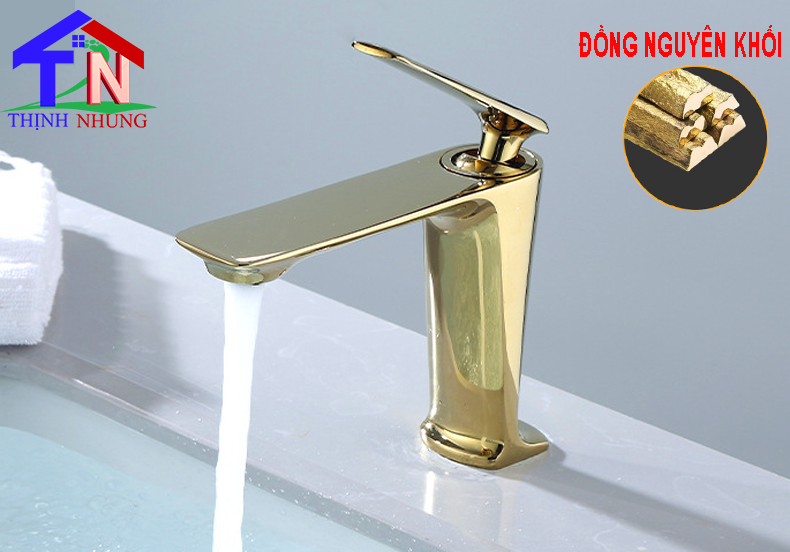 Vòi rửa mặt nóng lạnh đồng nguyên khối cao cấp🍊 vòi lavabo nóng lạnh đồng thau mạ crom sáng bóng🍊 bảo hành 36 tháng🍊🍊