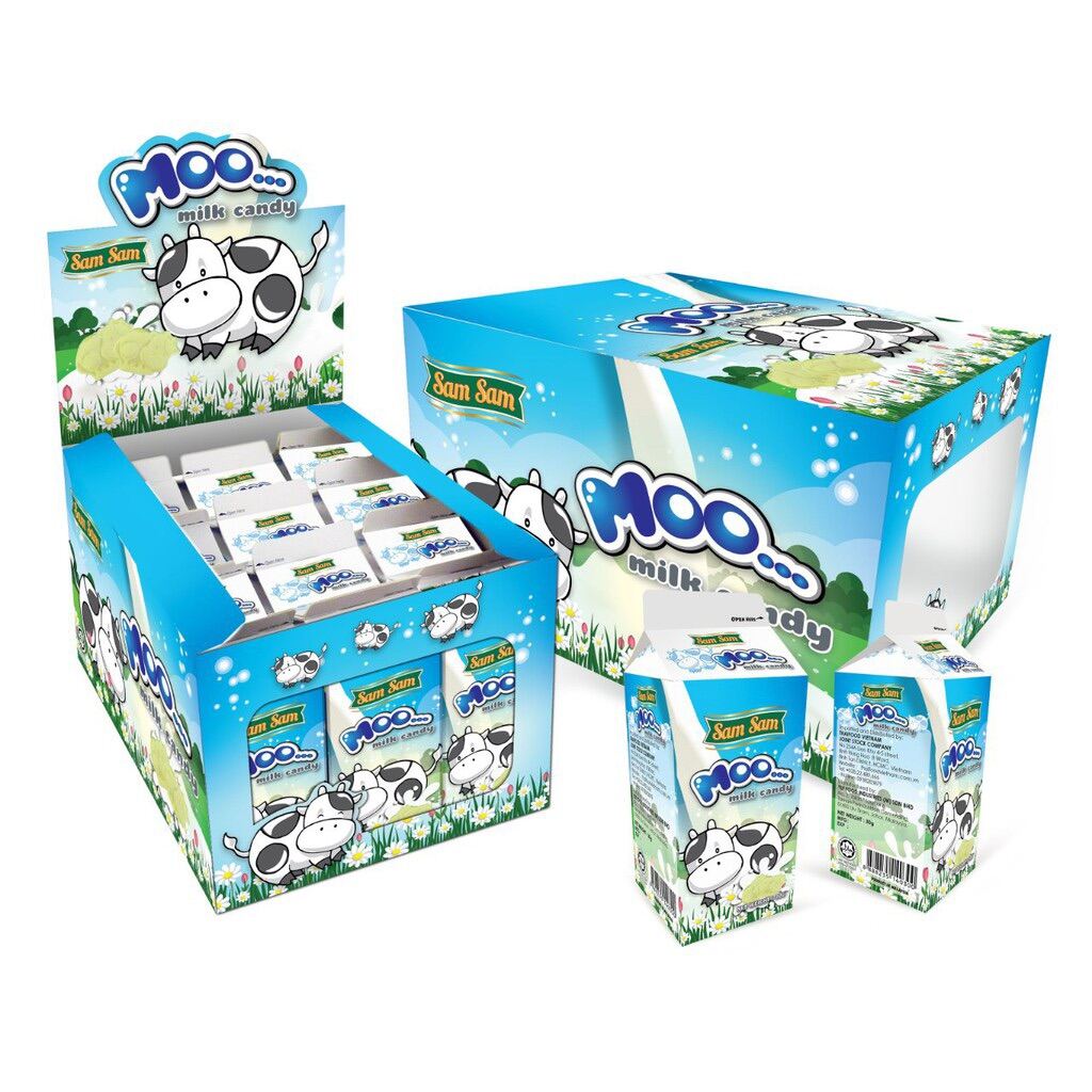 Kẹo sữa bò sam sam moo milk candy 1 HỘP