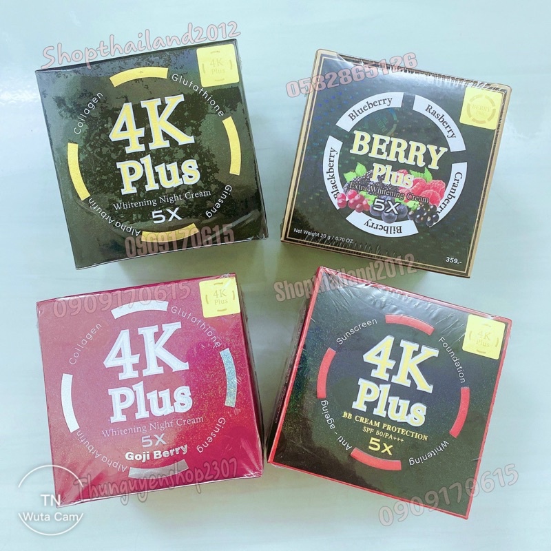 01 hũ kem 4k plus hũ to 20gram chính hãng thái lan