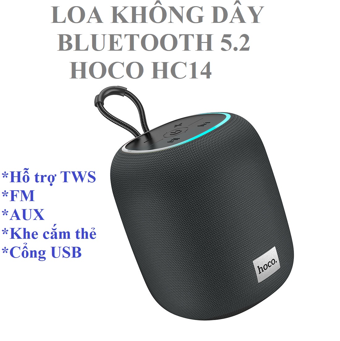 Loa không dây bluetooth v5.2 hỗ trợ tws hoco hc14