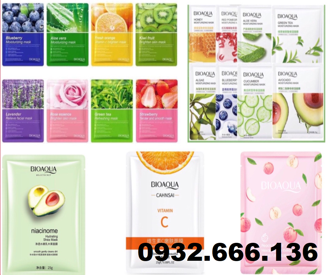 Mặt nạ cao cấp Bioaqua đủ vị