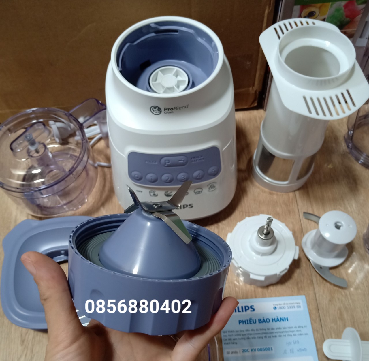 Phụ kiện máy xay sinh tố philips hr2221 hr2222 hr3573 hr2223 - dao xay cối sinh tố kèm gioăng