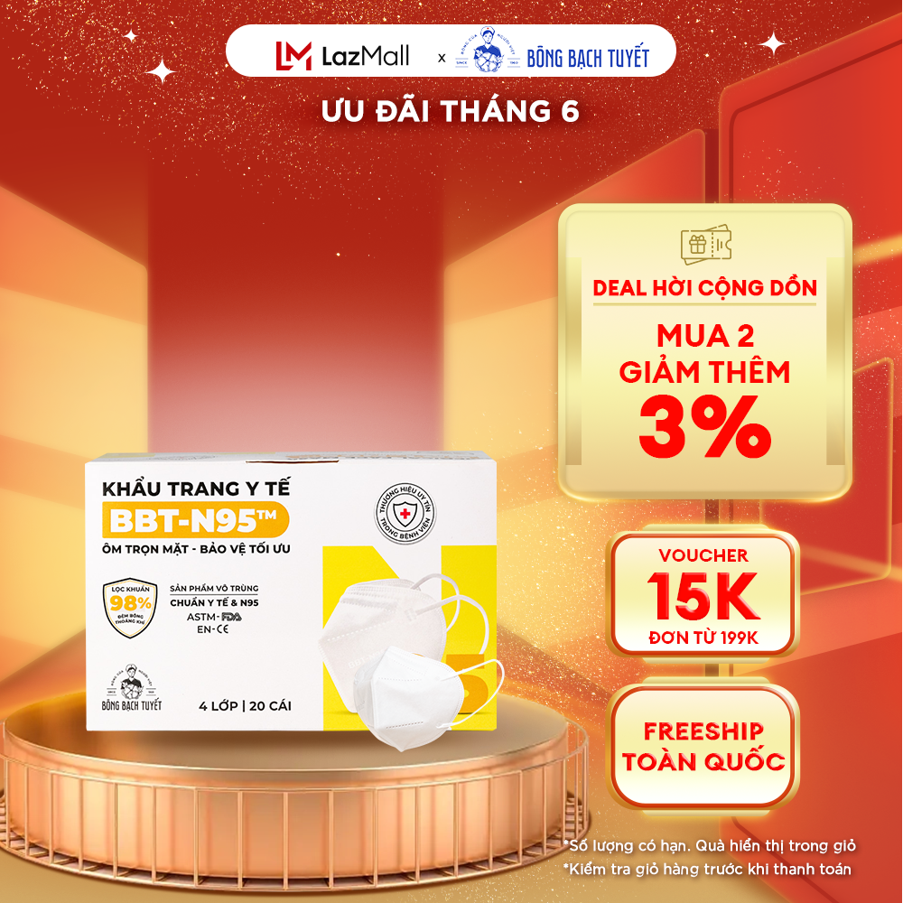 Khẩu trang bông bạch tuyết n95 - trắng
