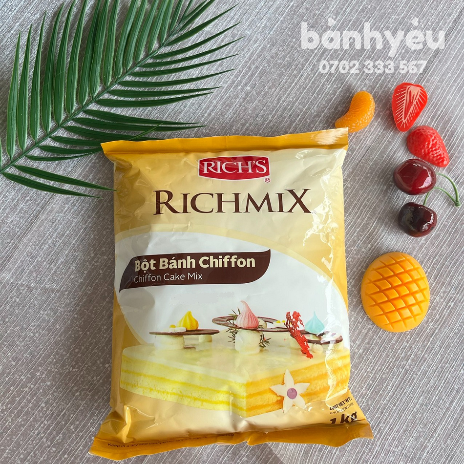 Bột bánh bông lan Chiffon RichMix túi 1kg - NL85