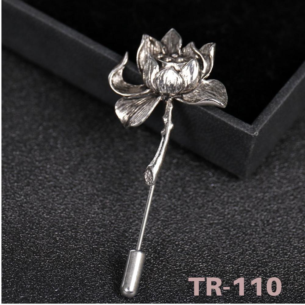 Trâm ghim cài áo Vest Nam thời trang cao cấp hình bông sen TR-110