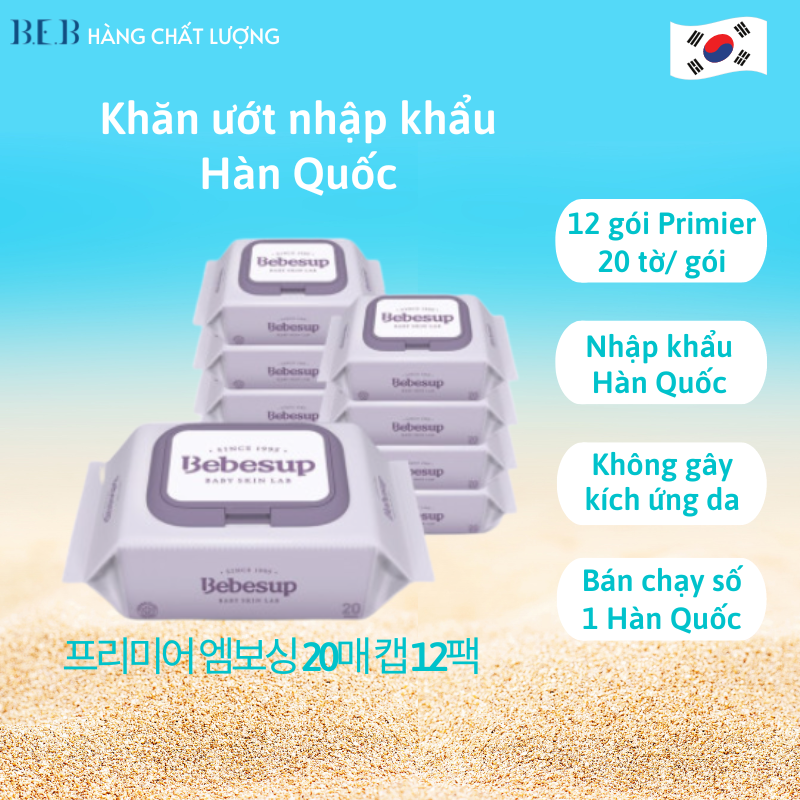 Wet paper towels odorless Korean small package 20 sheets-Premier 20