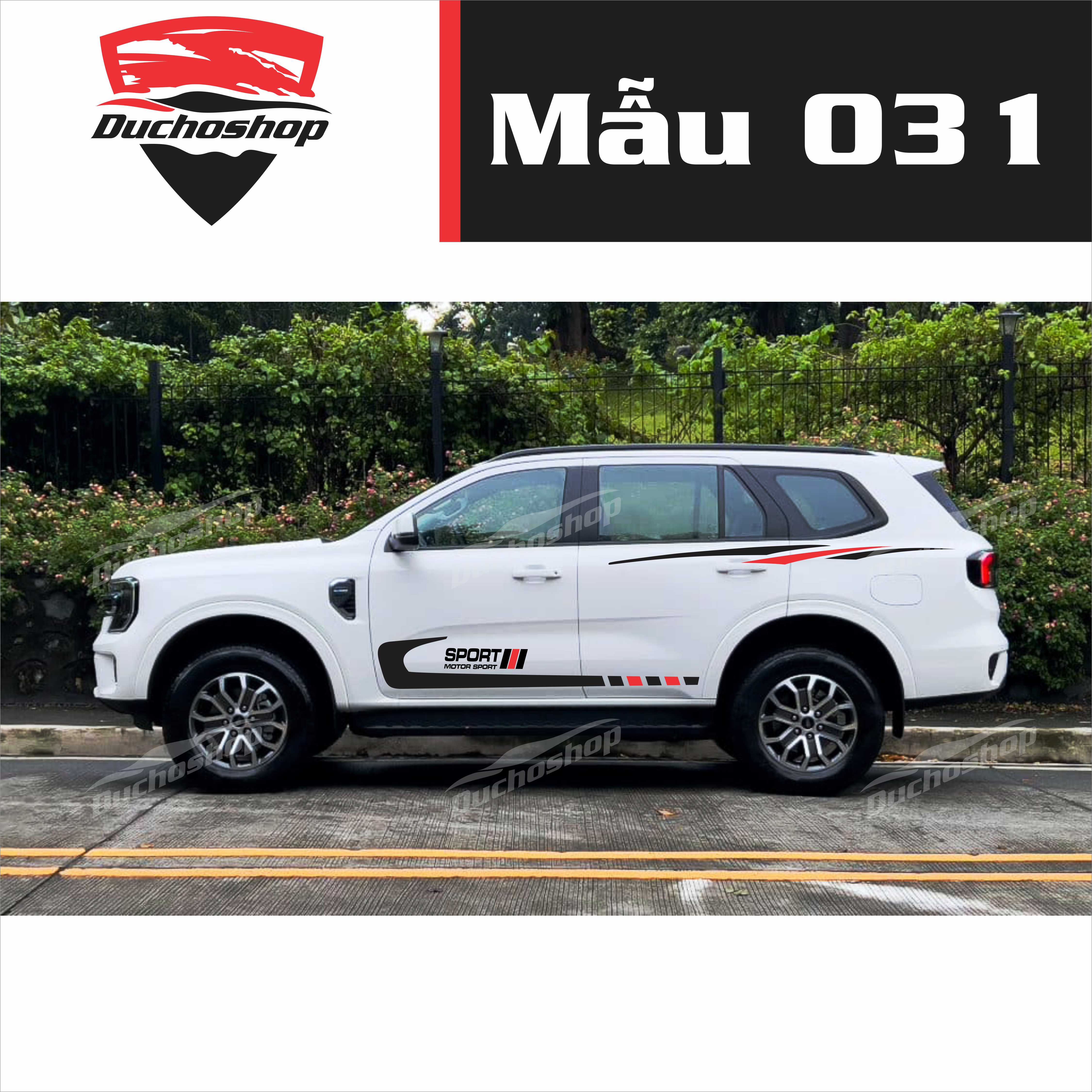 Tem dán hông xe ford everest ms03