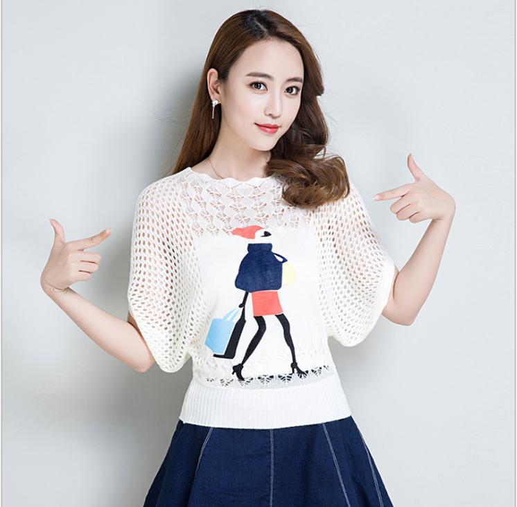 Áo Len Nữ Áo Len Cánh Dơi Thêu Ngực Dễ Thương ALN010Z Shop Mây