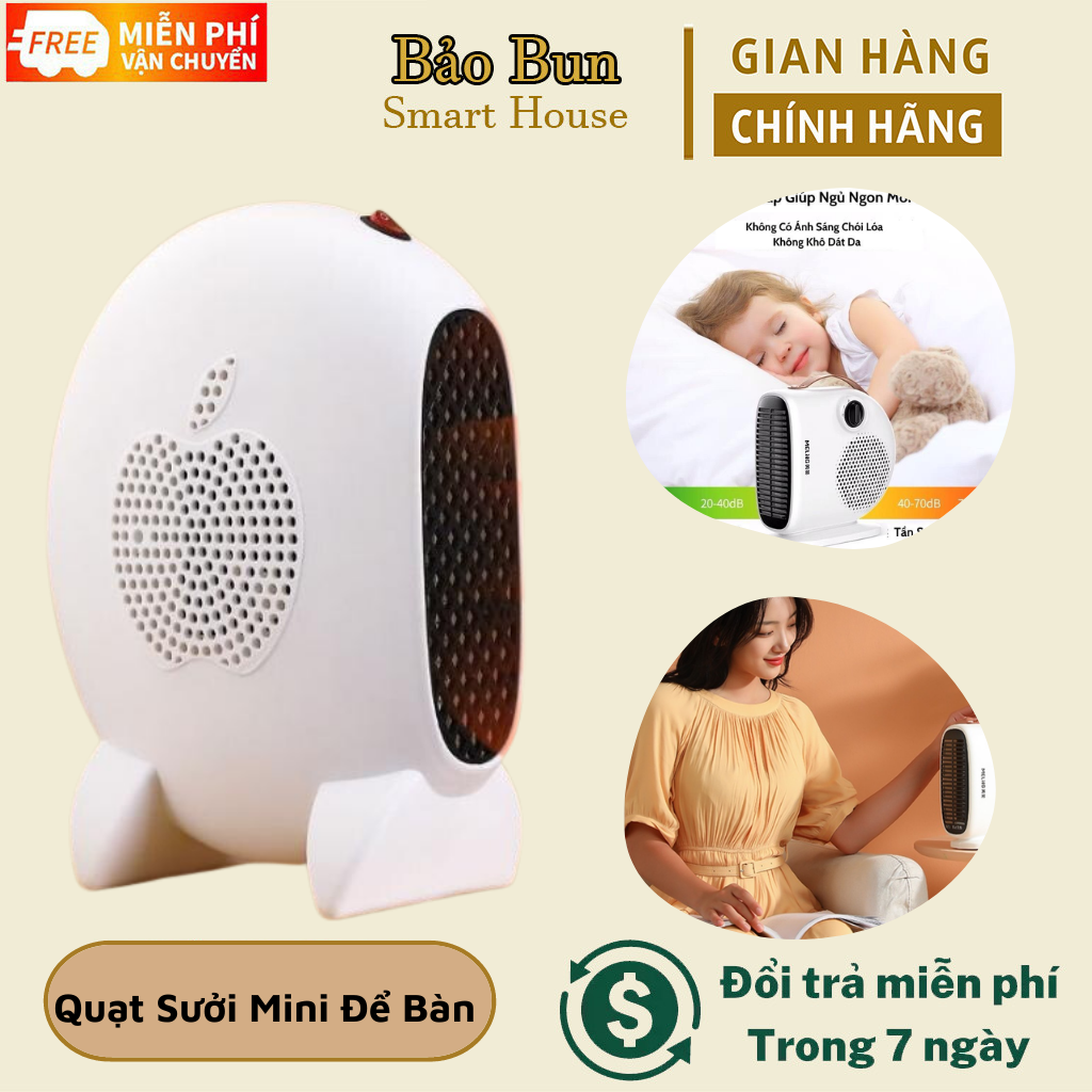Quạt sưởi mini để bàn công suất 500w - máy sưởi mùa đông, an toàn, tiết kiệm điện