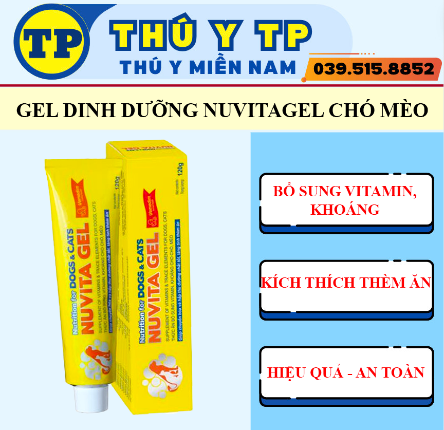 Nuvita Gel Vemedim - Thức ăn Gel bổ sung dinh dưỡng kích thích thèm ăn cho chó mèo - Sỉ Lẻ Thuốc Thú Y