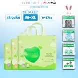 Combo of 4 Elprairie Air Feel Diapers, High Quality Korean Domestic Products, Soft as Clouds, Fast Absorbent, All Sizes M38/L34/Xl30/Xxl26 for Babies from 5-25kg