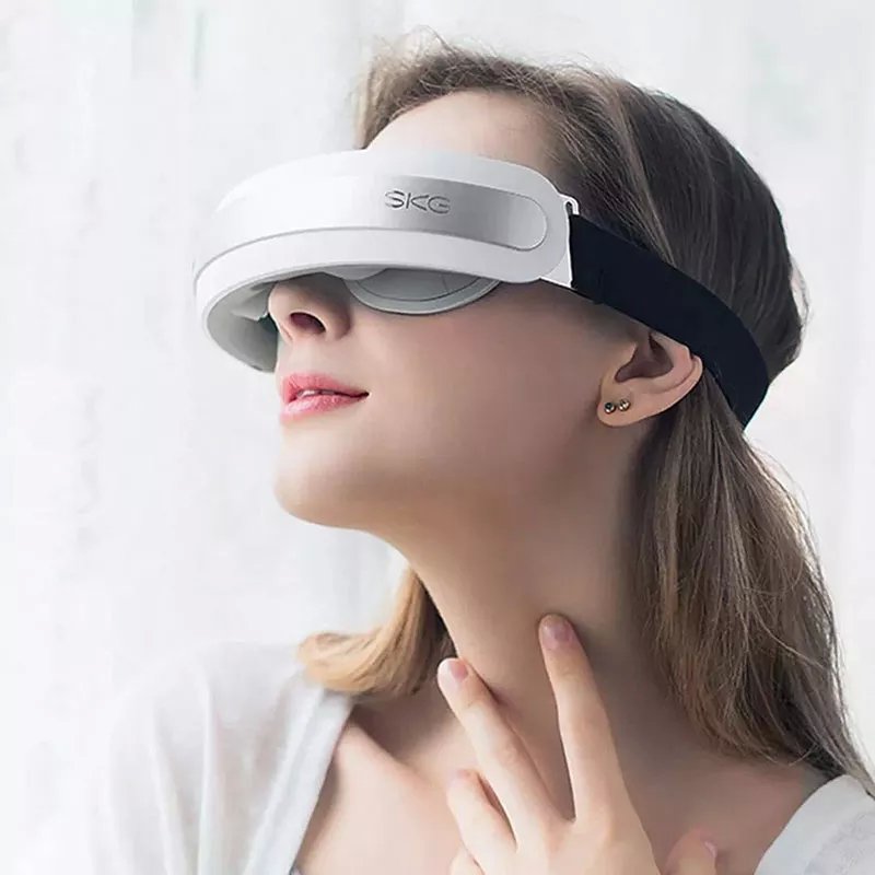 Máy massage mắt cao cấp skg e3 công nghệ mới ép nhiệt túi khí kèm nhiệt ấn huyệt mát xa mắt chống quầng thâm mỏi mắt