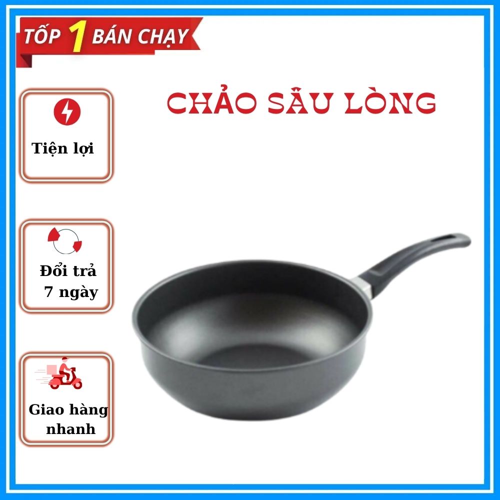 Chảo Sâu Lòng Size 18cm , Chảo Chống Dính Cao Cấp Dùng Được Cho Mọi Loại Bếp