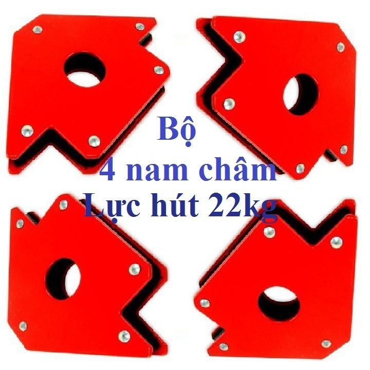 Bộ 4 chiếc ke góc nam châm lực hút 22kg, ke goc nam cham