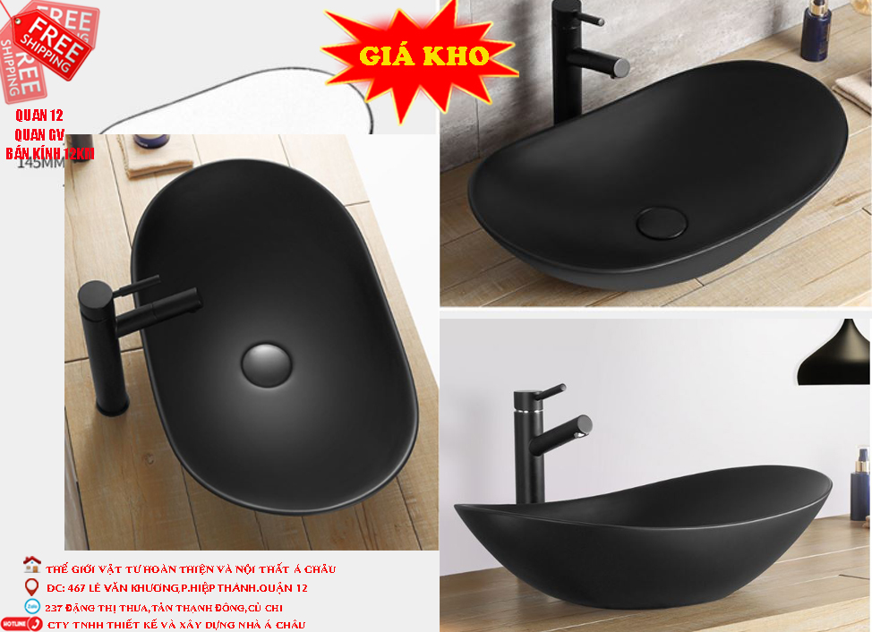 Chậu lavabo đặt bàn,lavabo oval,lavabo nano đen,đặt bàn cao cấp men dày cao cấp tại quận 12 tp.hcm