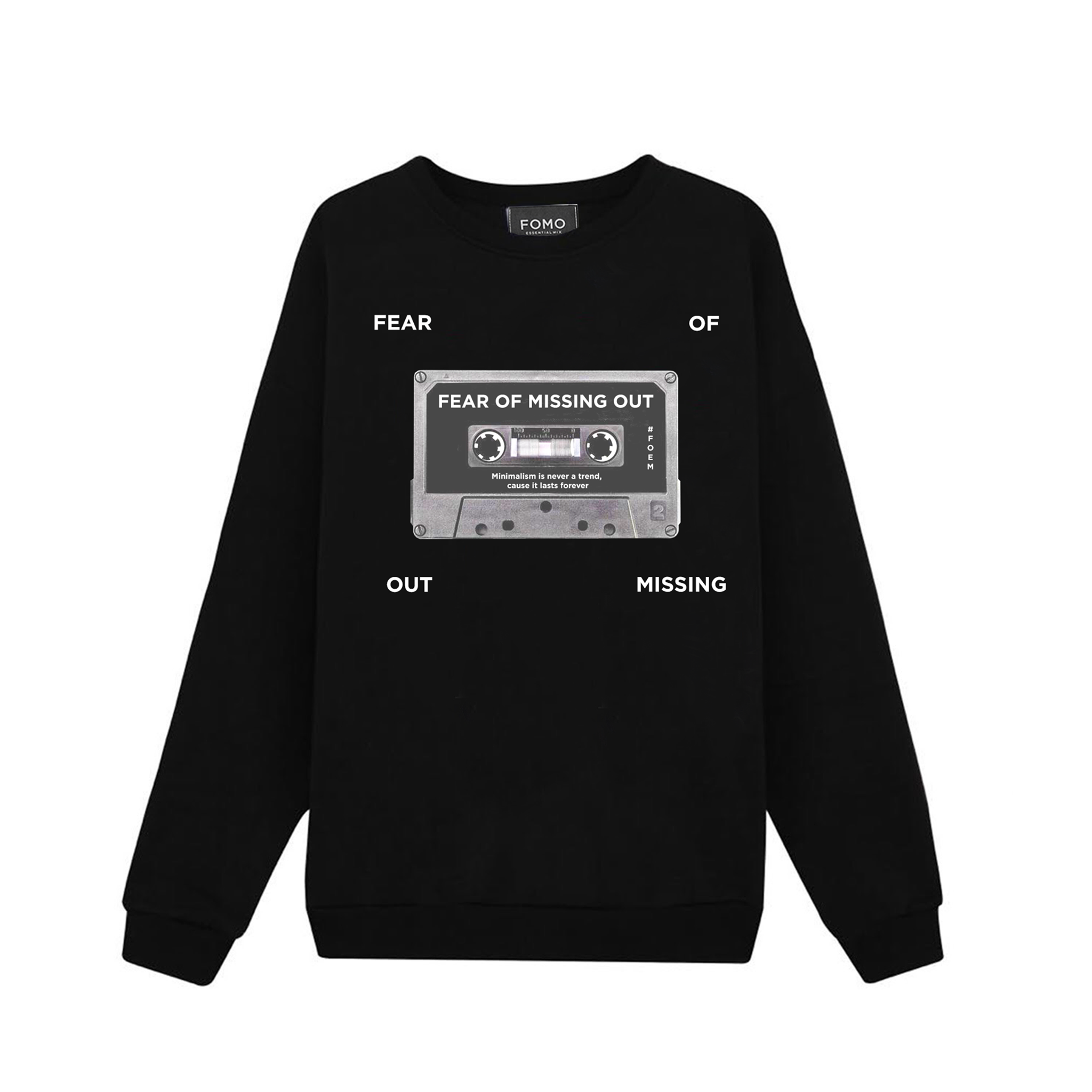 Fomo áo thun dài tay cassette sweater
