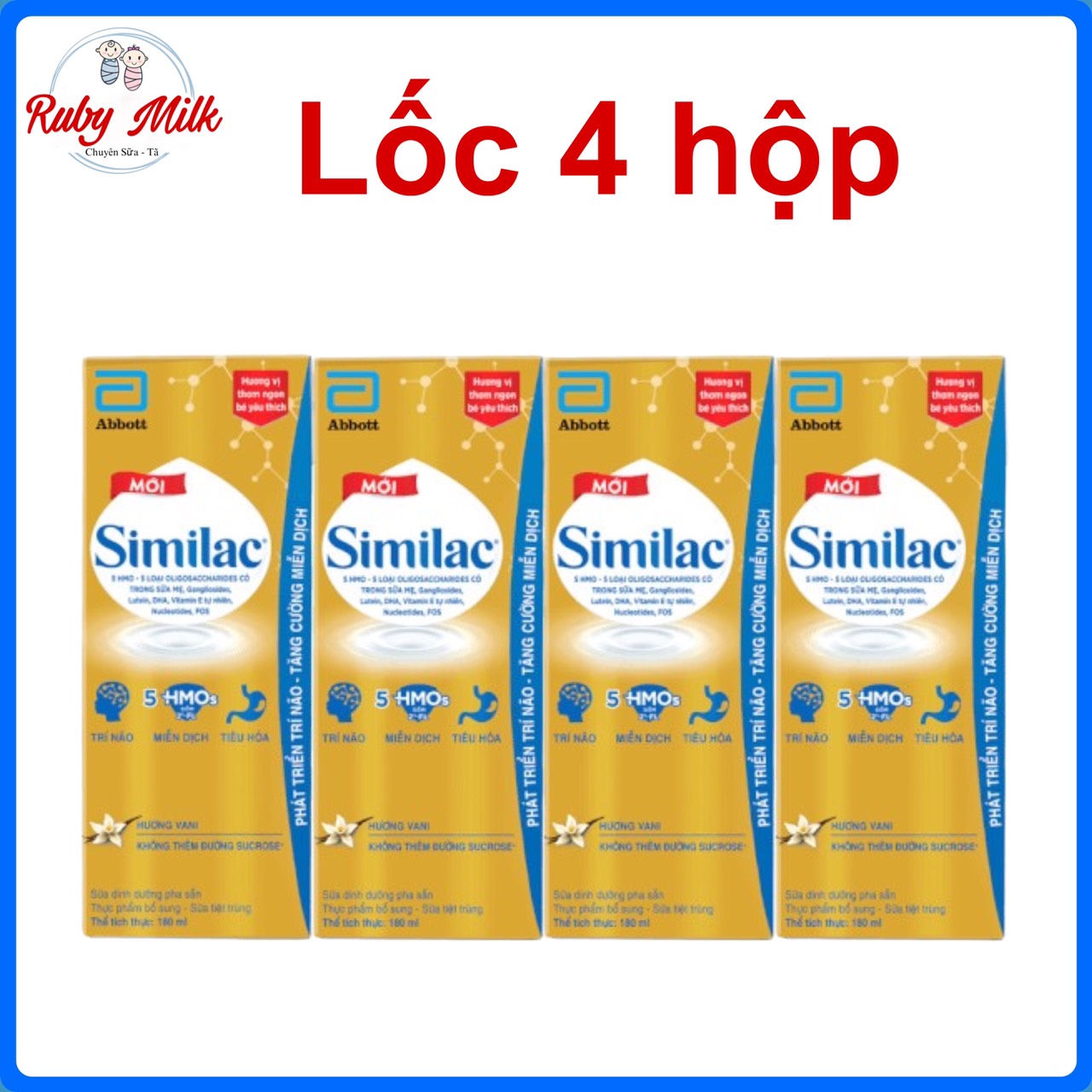[Date 11.2025] Lốc 4 Hộp Sữa Pha Sẵn Similac IQ 180ml / 110ml