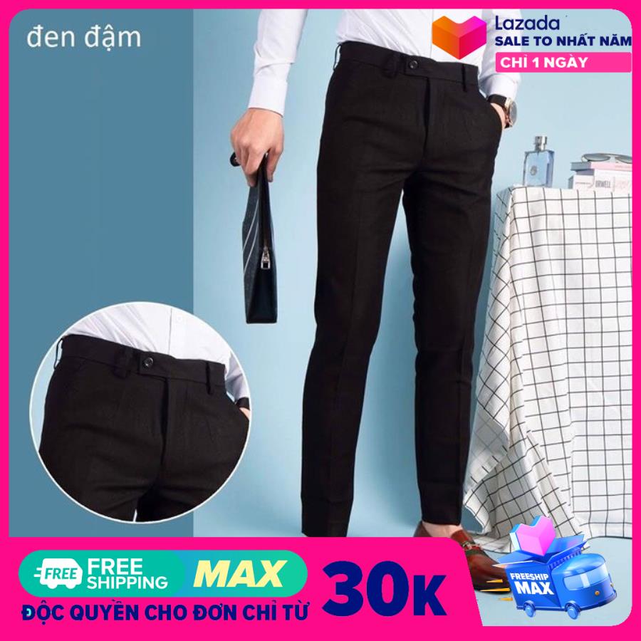[HCM]Quần âu nam ống côn quần tây nam vải Thái bền đẹp dáng chuẩn co giãn nhẹ quần tây công sở nam [Có Video thật]- Thời Trang Evolpo