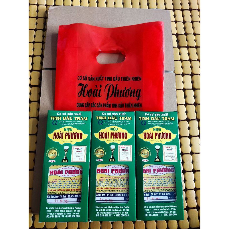 Combo 3 chai dầu tràm hoài phương thiên nhiên 100% từ lá tràm, 100ml