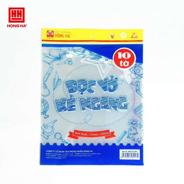 Bọc vở hồng hà bọc vở học sinh 1 tập = 10 tờ
