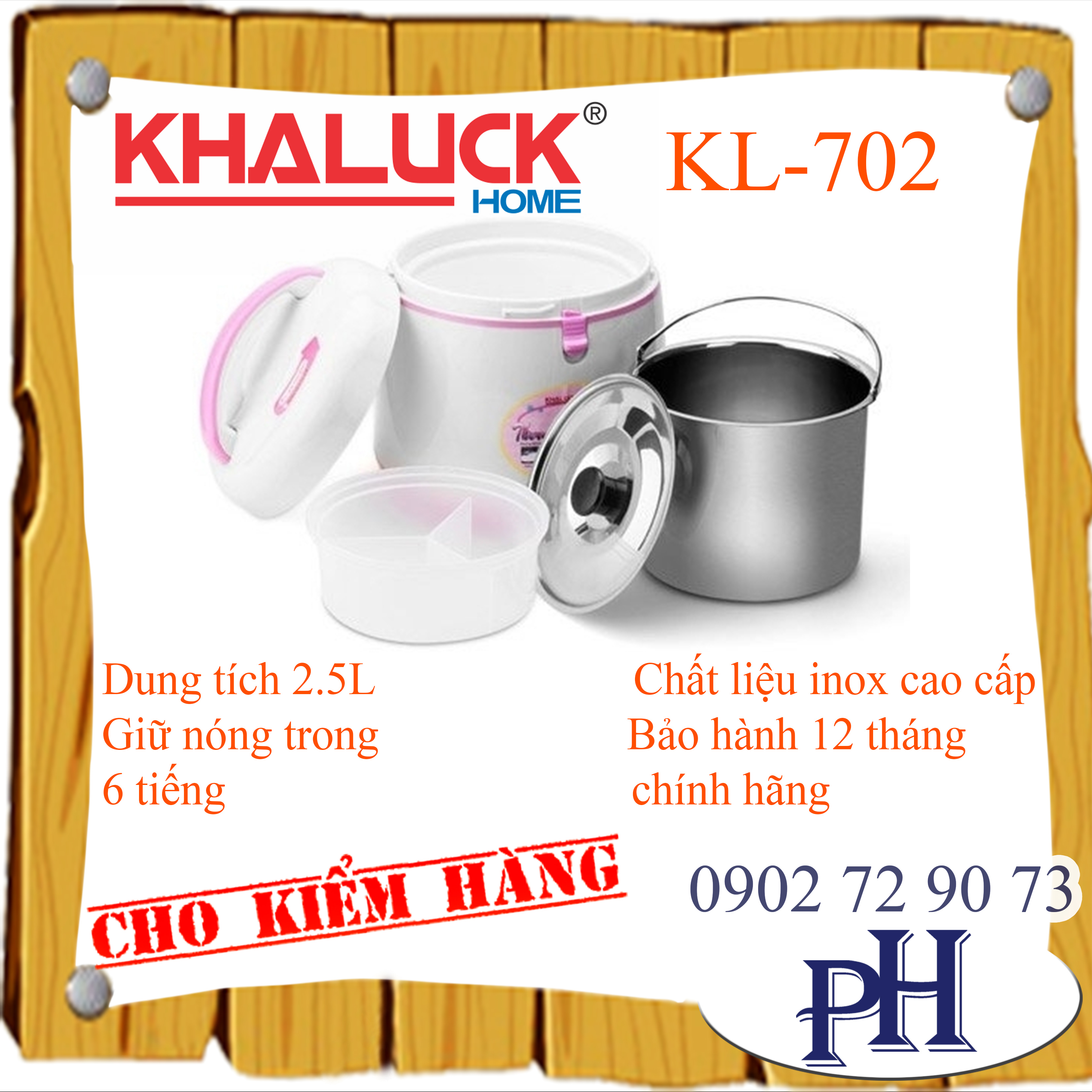 [HCM]Nồi Ủ Khaluck KL-702 2.5L