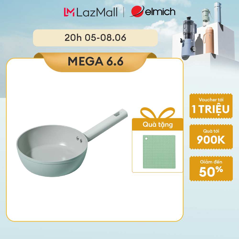 (MEGA 6.6)Chảo phủ sứ an toàn Elmich Verona EL-5968SK