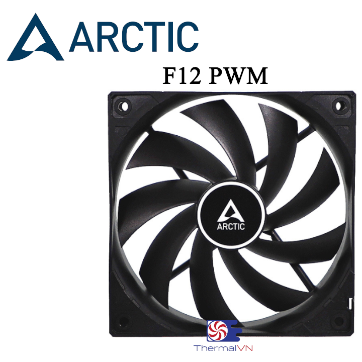 Quạt tản nhiệt Arctic F12 PWM (White/Black) [ThermalVN] - Fan case 12cm Quay êm, Sức gió tốt, Tuổi thọ sản phẩm cao