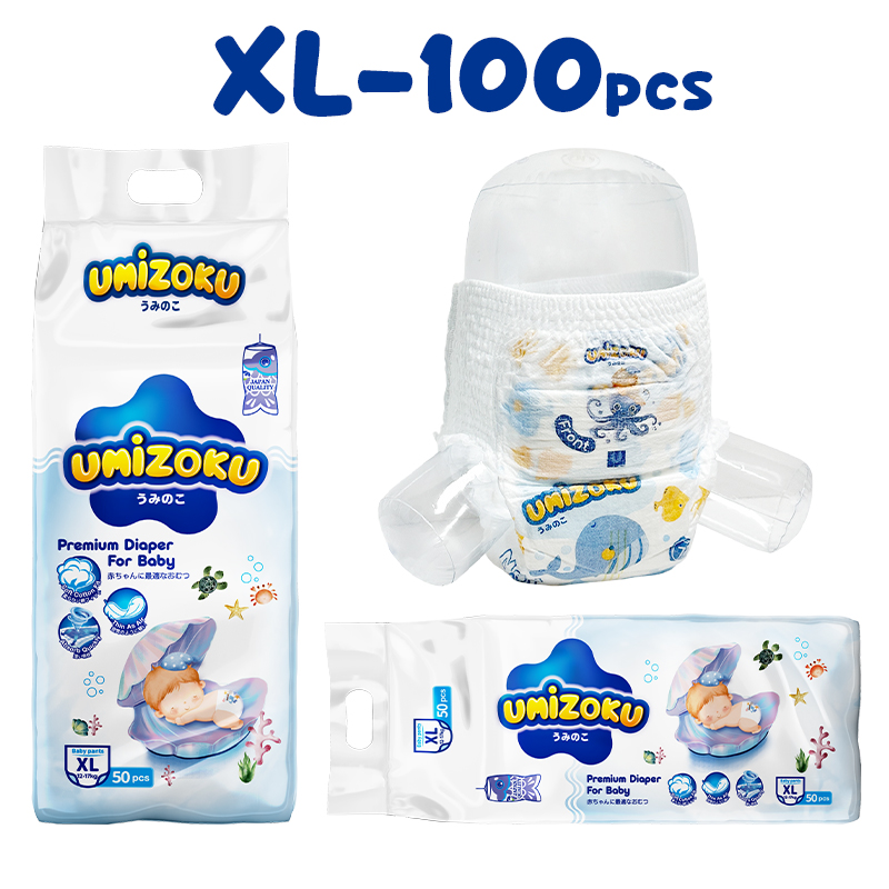 Tã quần trẻ em UMIZOKU mềm mại thoáng khí siêu thấm hút và nhanh khô 50/100 miếng - 8