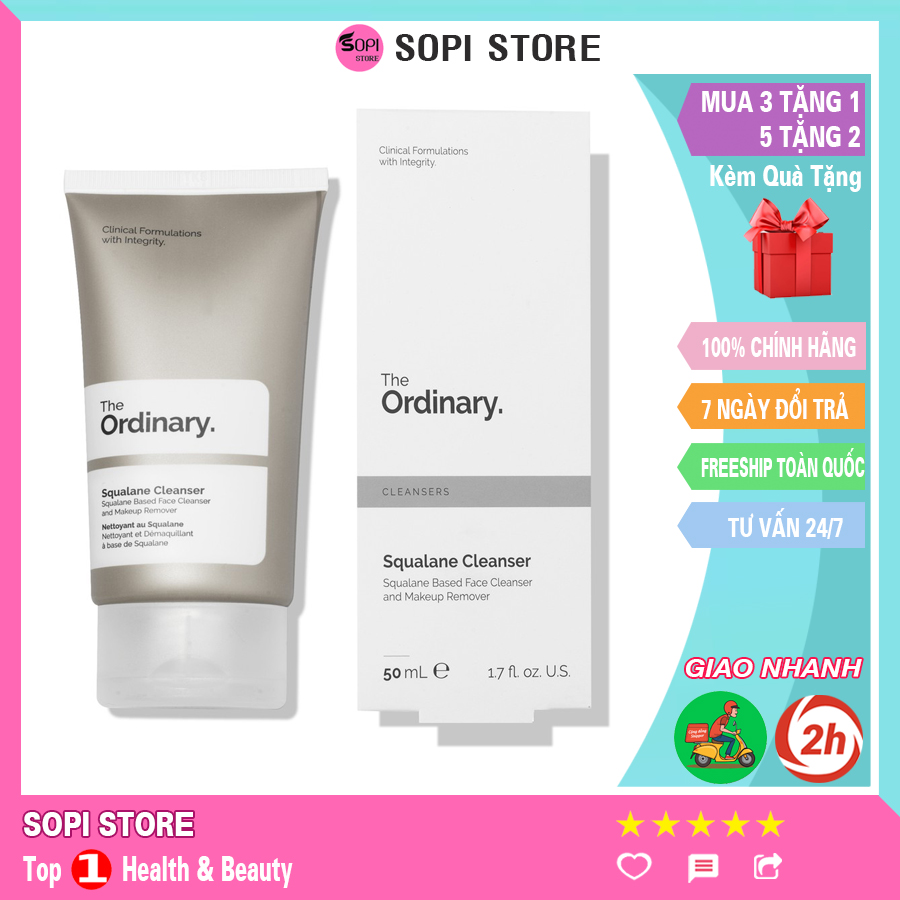 Sữa rửa mặt tẩy trang The Ordinary Squalane Cleanser 50ml made in canada