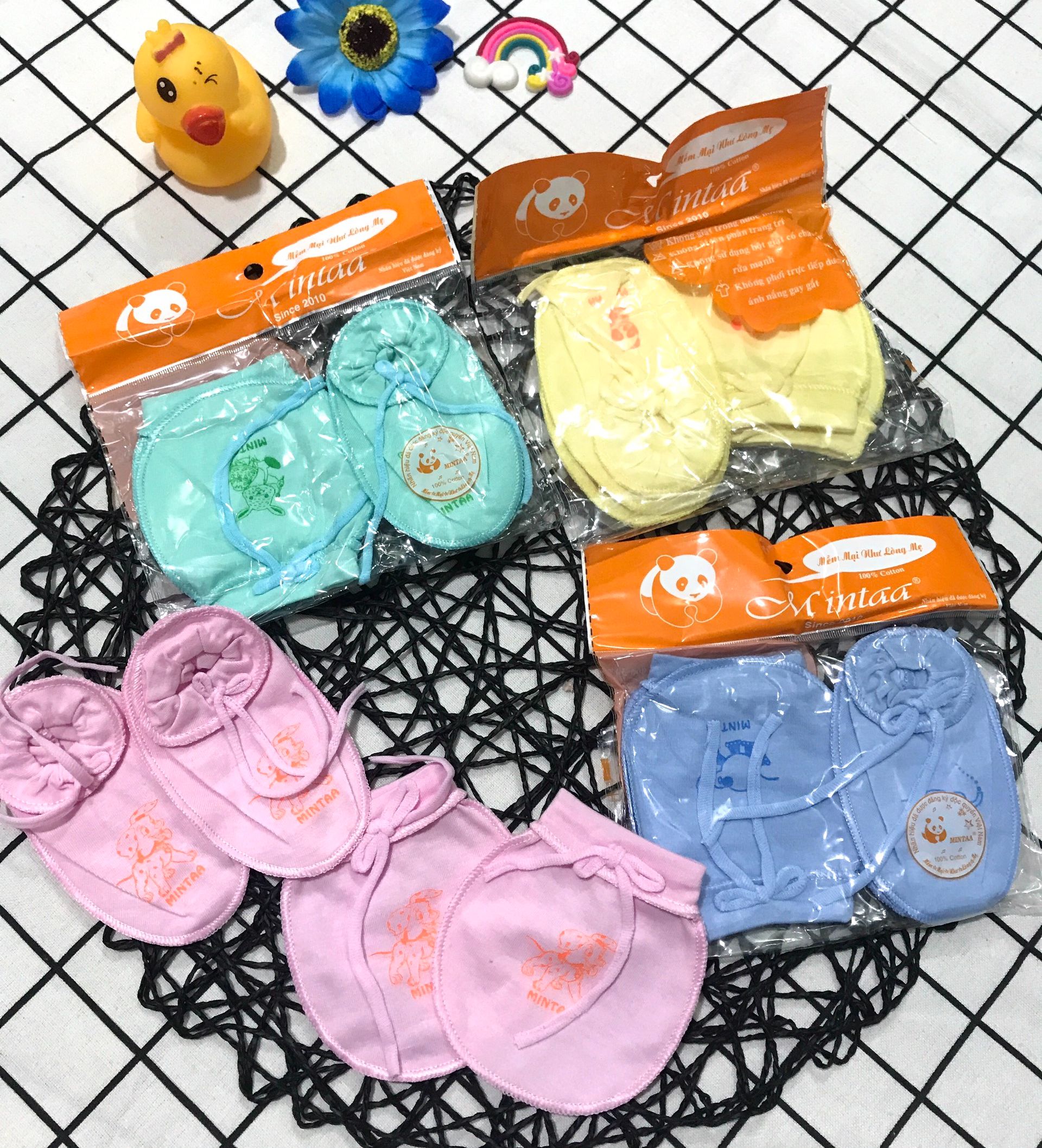 Set bao tay chân buộc dây cho bé loại đẹp