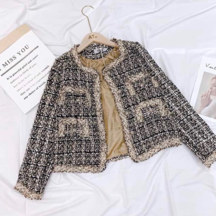 Áo Dạ Tweed siêu sang chảnh - Hàng may kỹ có sẵn sll