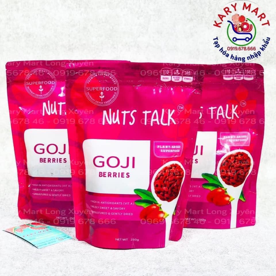 Kỷ tử sấy khô nuts talk goji berries 250gr