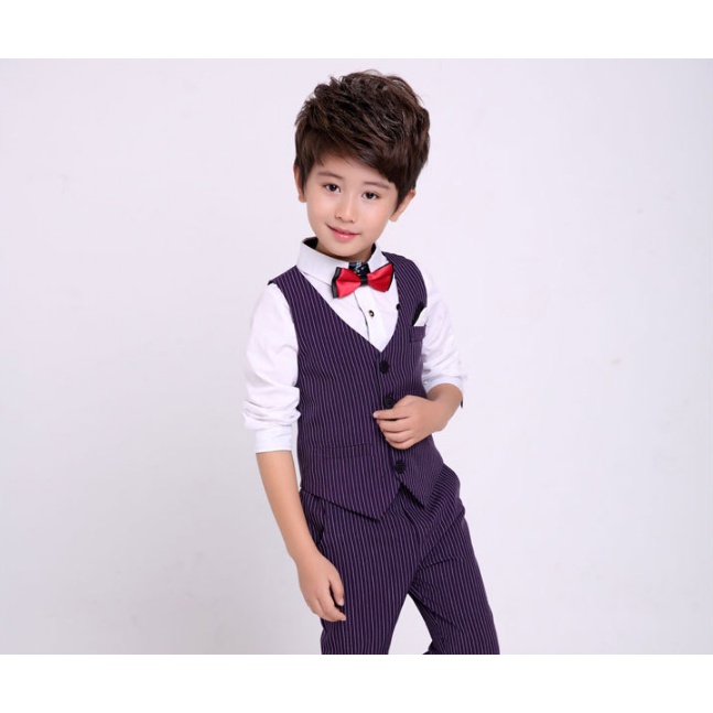 Bộ Vest bé trai kẻ tăm