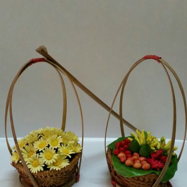 Bộ quang gánh mini cắm hoa