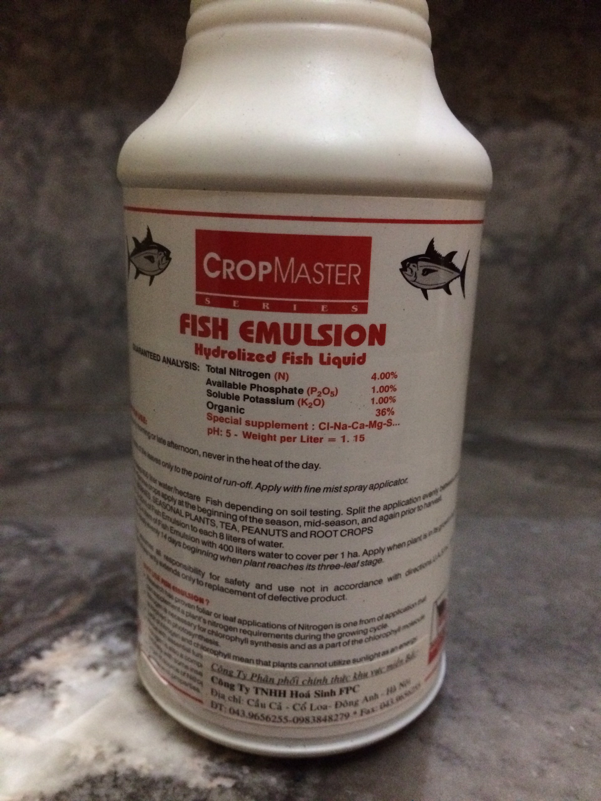 Phân đạm cá  Fish Emulsion 250ml giúp cây xanh lá, nhiều rễ nhập khẩu Mỹ dành cho hoa lan cây cảnh