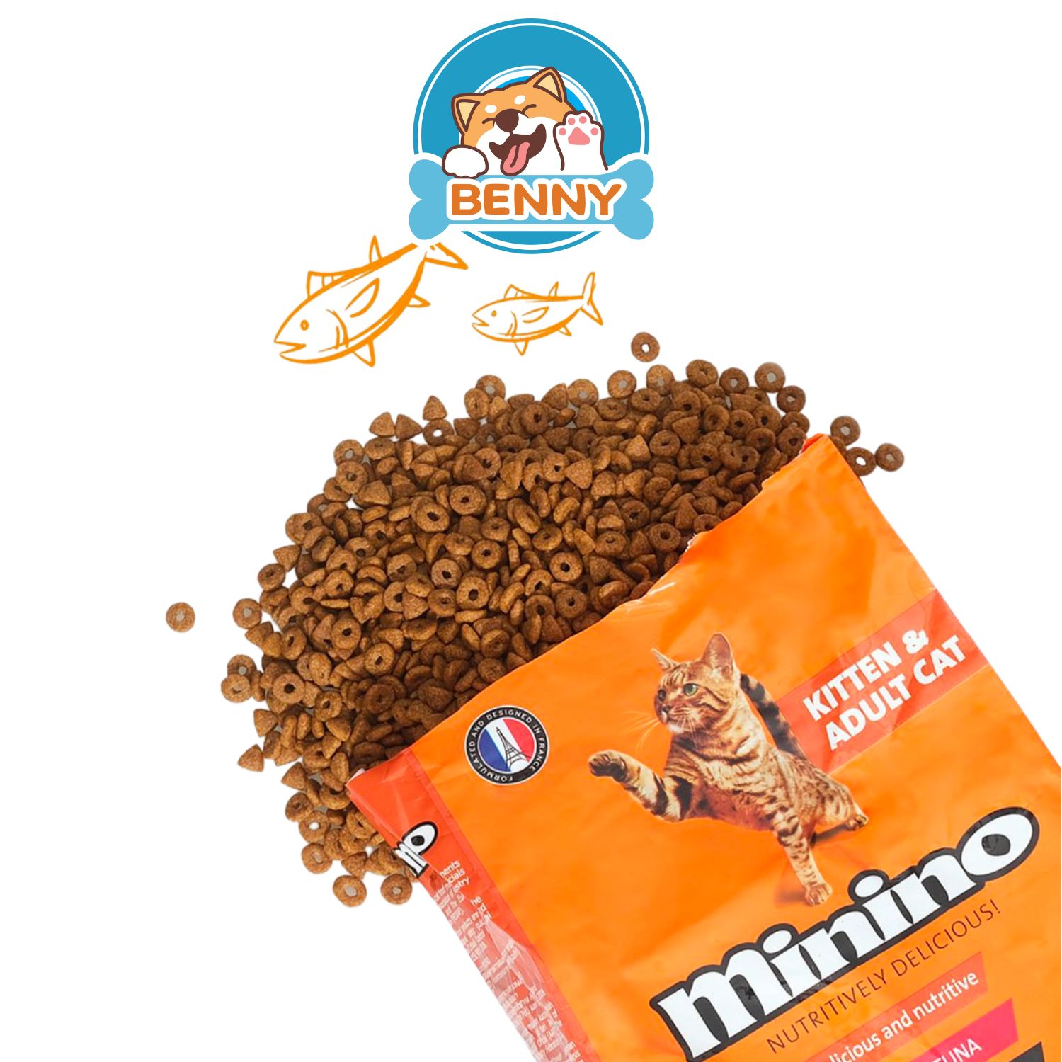 Hạt cho mèo mọi lứa tuổi - minino vị cá ngừ 1.3kg