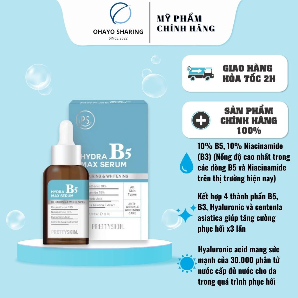 [Hoàn tiền 20%] Serum B5 Pretyskin Hydra Max Tinh Chất Phục Hồi Dưỡng Trắng 50ml