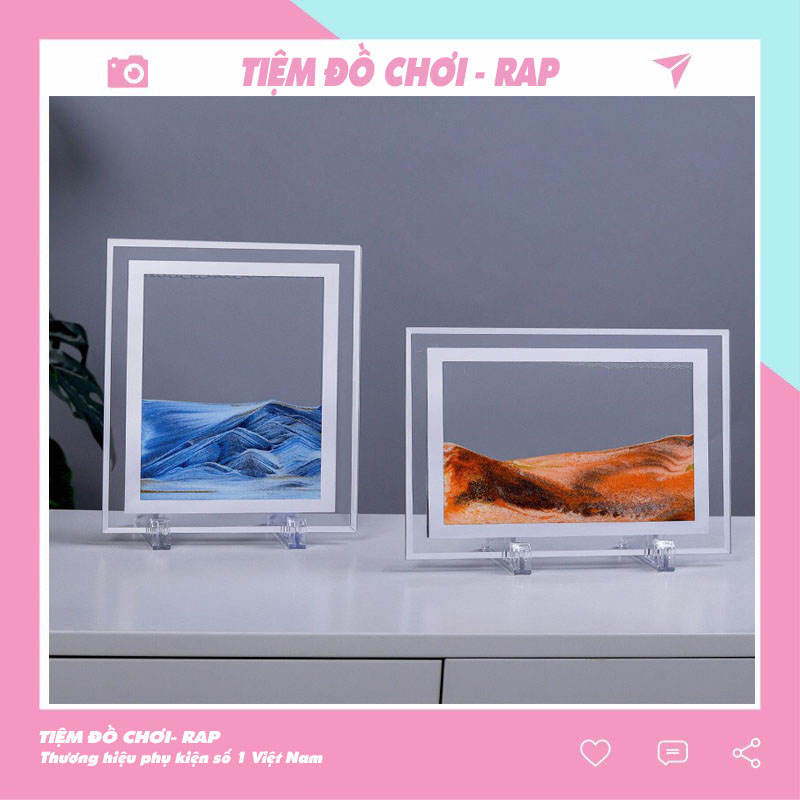 Tranh cát chuyển động 3D nhiều màu sắc dùng để decor, quà tặng trang trí nhà cửa, góc học tập, làm việc
