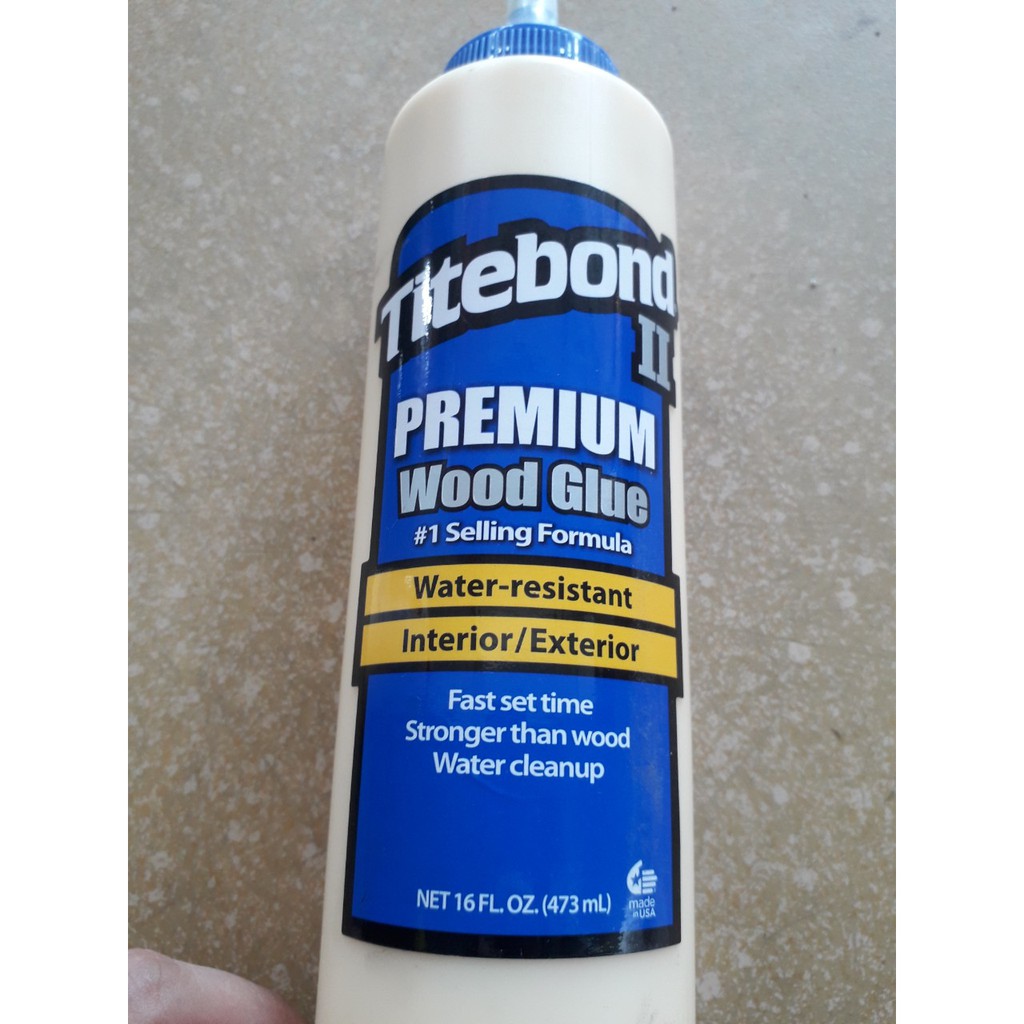 Keo sữa ghép gỗ Mỹ TITEBOND xanh 473ml, keo sữa Titebond  loại màu xanh, Keo Dán Gỗ Siêu Chắc Siêu Dính Chịu Lực Chịu Nhiệt Cao - Ke Dán Gỗ Đa Năng / Keo Sửa- Keo Dán Giấy/ Keo Dán Bìa Sách/ Keo Dán Ván Ép