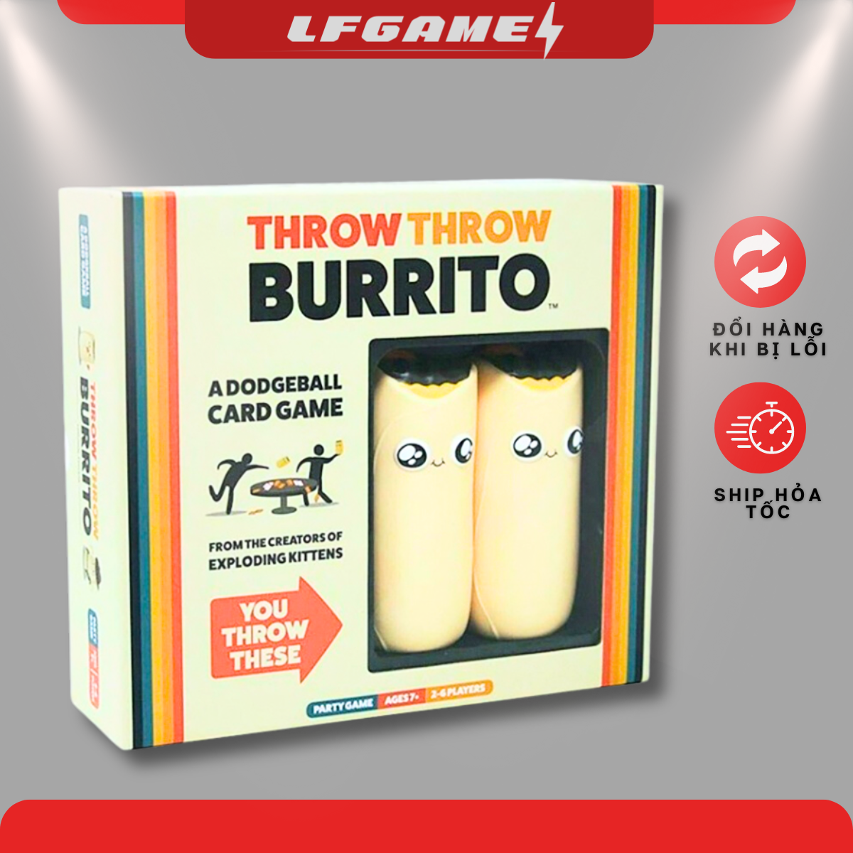 Bộ trò chơi board game throw throw burrito dodgeball thẻ ném bóng độc đáo vui nhộn