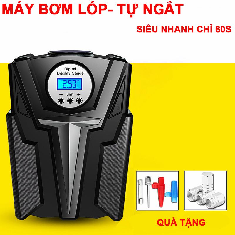HOT NEW 2019 Máy Bơm Lốp ô tô xe hơi 12V tự động ngắt bằng điện cho xe hơi, ô tô, xe tải, xe máy, xe đạp có màn hình hiển thị đồng hồ đo áp
