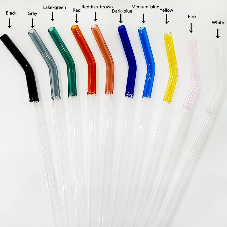 Ống hút thuỷ tinh 2 màu 20cm