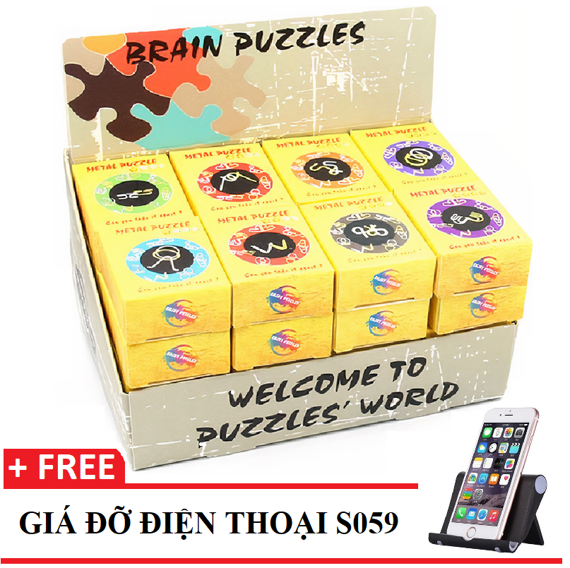 ⚡⚡ [HÀNG CÓ SẴN] [32 MÓN] TẶNG 1 GIÁ ĐỠ ĐIỆN THOẠI - BỘ TRÒ CHƠI TRÍ TUỆ - TRÒ CHƠI THÁO LẮP VÒNG SẮT SK- BRAIN PUZZLES - SINKA