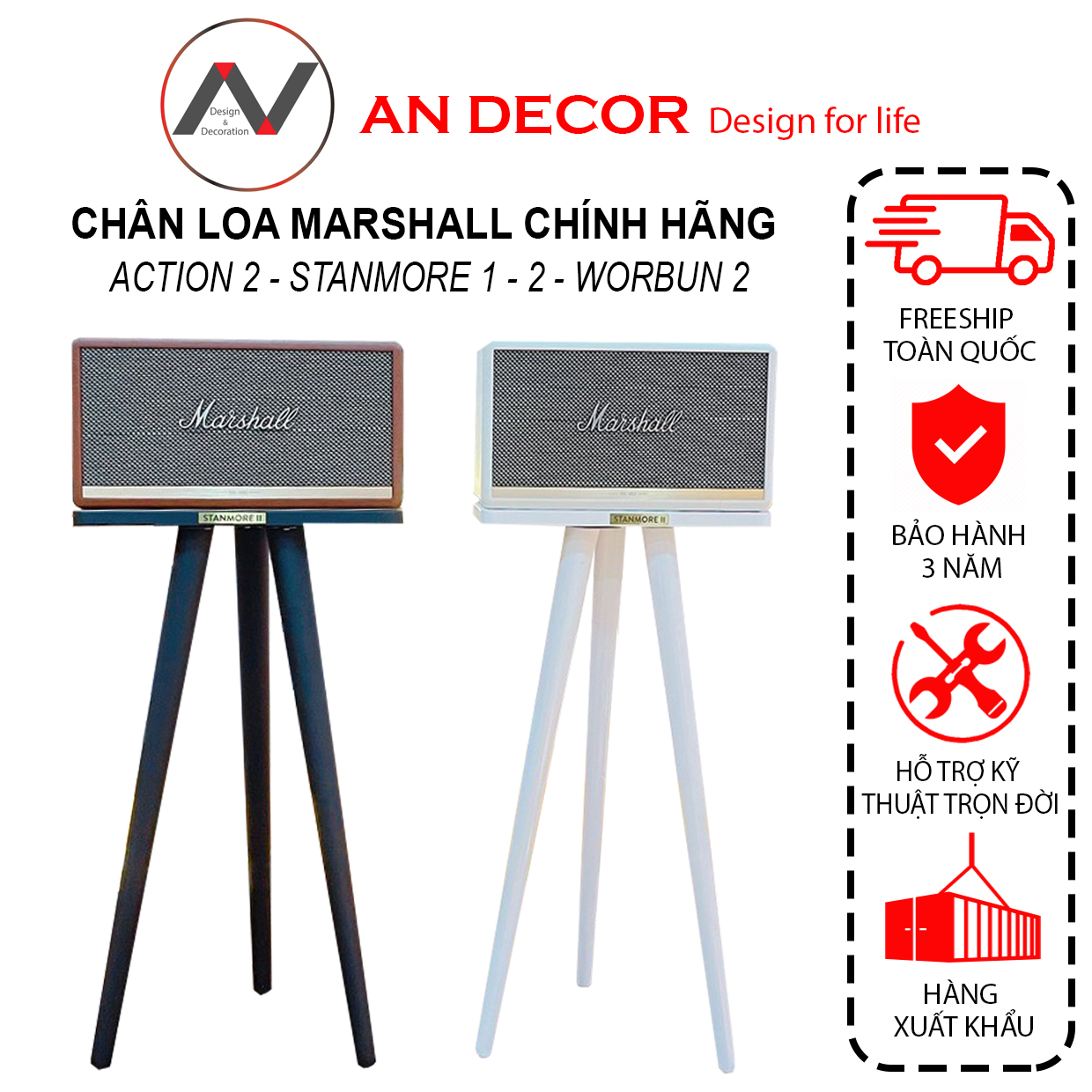 CHÂN ĐỂ LOA MARSHALL ACTON II, III/ STANMORE II, III / WOBURN II, III ( Hình ảnh và video sản phẩm thực tế)