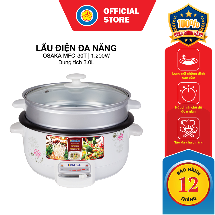 Chảo lẩu điện đa năng OSAKA MFC-30T - Hàng Chính Hãng