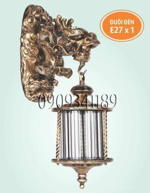 [HCM]ĐÈN GẮN CỘT - ĐÈN VÁCH TƯỜNG NGOÀI TRỜI HABALITặng kèm bóng LED